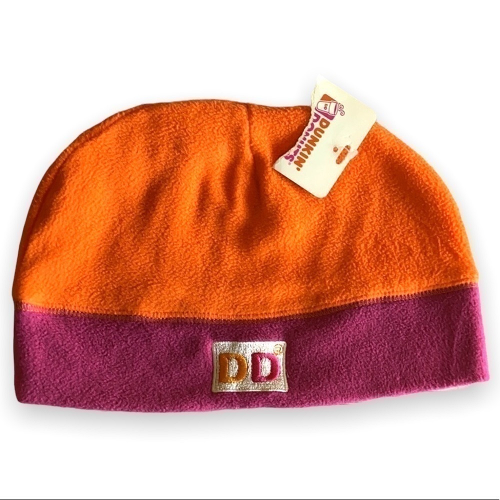 NWT Unisex Dunkin’ Donuts Polar Fleece Winter Hat Beanie Adult One Size